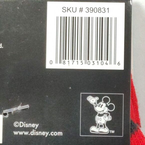 Disney Mickey Mouse Crew Socks Size 9-13 Unisex Multicolored Polyester Spandex - Picture 8 of 9